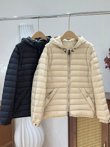 Janveny 2026 Nouvelle Veste Courte d'Hiver pour Femme Ultra Légère en Duvet de <span class=keywords><strong>Canard</strong></span> Blanc, Manteau Ample à Manches Détachables, Parka à Capuche Moelleuse - Product Image 1