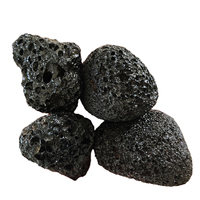 Vente en gros de roches volcaniques en vrac, pierres de cuisson en basalte naturel, pierres de lave noires et rouges calcinées de grande taille pour barbecue en foyer