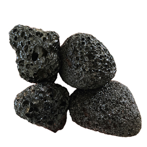 Vente en gros de roches volcaniques en vrac, pierres de cuisson en basalte naturel, pierres de lave noires et rouges calcinées de grande taille pour barbecue en foyer - Product Image 3