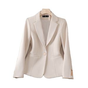 Top décontracté et à la mode pour femmes Veste grande taille à manches longues Veste de costume à bouton unique pour le bureau d'affaires - Product Image 2