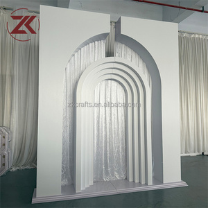 ZKAI Offre Spéciale : Mur d'acrylique blanc carré pour mariage, présentoir à <span class=keywords><strong>champagne</strong></span> pour décoration de fête - Product Image 5