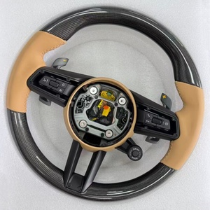 Volante in Carbonio Modificato per Cayenne Macan <span class=keywords><strong>Taycan</strong></span> 997 997.2 981 970 996 957 - Product Image 5