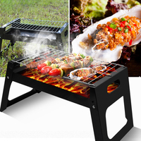 Barbecue en acier inoxydable, pliable et facile à transporter, BBQ d'extérieur Portable, four de pique-nique, Camping