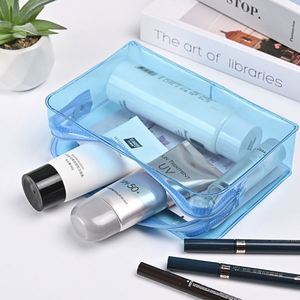 Bolsas de Maquillaje Personalizables de PVC con Logotipo, Bolsas de Cosméticos Portátiles con Cierre, MOQ Bajo, Tamaño Transparente/Colorido Personalizado - Product Image 1
