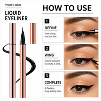 Fabricant OEM ODM, étiquette privée personnalisée, eye-liner coréen organique naturel à base de plantes, anti-bavures, mat, imperméable, multi-chromes
