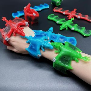 Bracelets slap en caoutchouc TPR souple pour enfants, jouets animaux dinosaures et chauves-souris, vente en gros - Product Image 6