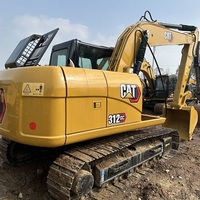 Miniexcavadora Usada Caterpillar 312GC Modelo 2022 con Motor Japonés, Maquinaria de Construcción con Caja de Cambios PLC de Alta Eficiencia