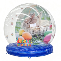 Tente gonflable à bulles sur le thème d'une fête de 13 pieds Boule à neige transparente Maison à bulles pour la location d'un château de fête élégant
