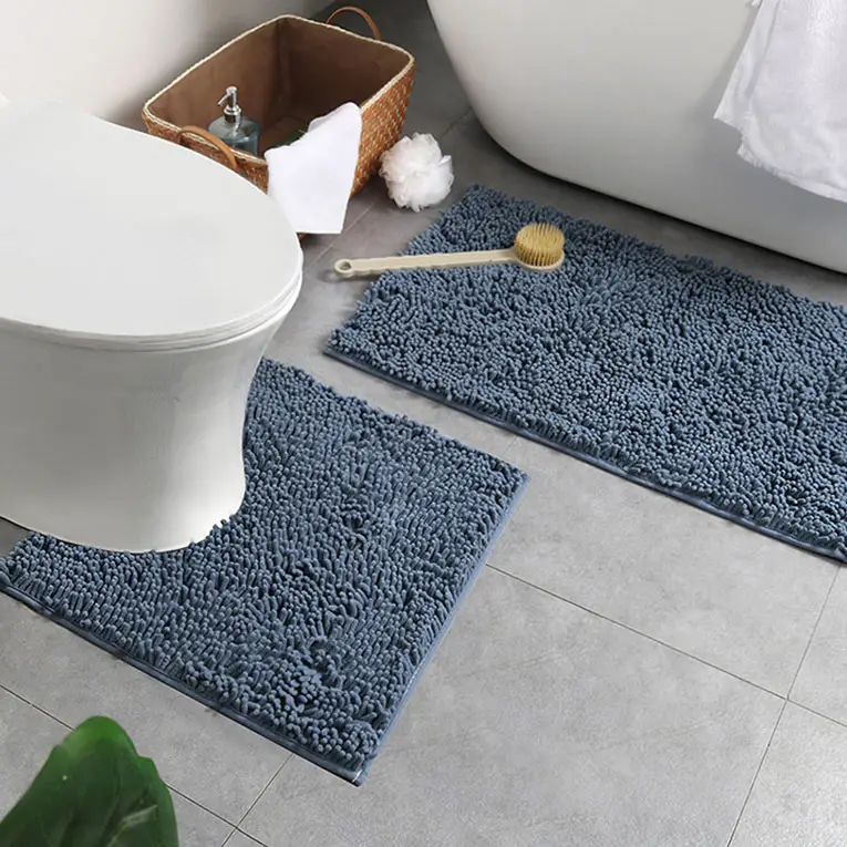 Tapete banheiro antiderrapante, conjunto de 3 peças de micro poliéster, 5 peças, conjunto de cobertura para banheiro, chuveiro