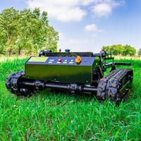 Cortadora de Césped con Control Remoto, Híbrida de Gasolina y Eléctrica, Altura Ajustable, para Campos de Golf, Parques y Pendientes