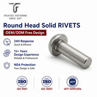 Rivets pour ustensiles de cuisine et batterie de cuisine TianFang, rivets pleins en acier à tête ronde sur mesure, échantillon avant commande, commande en gros ultérieure, livraison rapide