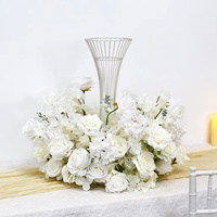 WG240032-2 Boule de fleurs décorative pour mariage, vente en gros, design spécial, décoration d'accueil pour salle de mariage, arche, fleurs artificielles blanches