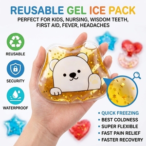 Impacco di Ghiaccio in Gel PVC Riutilizzabile a Forma di Animale Carino, per Bambini, Sollievo da Febbre e Dolore, Primo Soccorso - Product Image 4