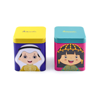 Boîte en fer blanc personnalisée avec couvercle à clipser, pour aliments, café et thé, format rectangulaire ou carré