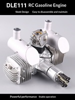 Moteur à essence pour avion modèle réduit DLE111, bicylindre, deux temps, cylindrée 111 cm³, pour avions à voilure fixe