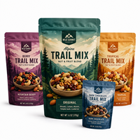Sachet Doypack personnalisé imprimé pour popcorn au sel marin, mat, refermable avec fermeture éclair, qualité alimentaire, pour emballage de snacks