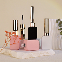 Fabrication OEM Nouveau Moule 15ml Bouteille en Verre Vide pour Vernis à Ongles Gel Uv Couleur Personnalisée Rose Noir Blanc Bouteille de Vernis Gel