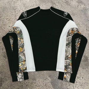 T-Shirt Termica a Maniche Lunghe QIANSHI in Cotone di Lusso con Motivo Mimetico Retrò e Ricamo Personalizzato - Product Image 3