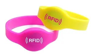 쓰기 가능한 방수 수동 NFC 팔찌 RFID 실리콘 팔찌