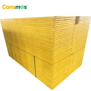 Venta caliente abeto panel de encofrado de 3 capas panel de encofrado amarillo de 3 capas