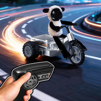 Tricycle télécommandé en peluche agneau 2,4G avec lumière LED, musique, fonctionnant sur piles, vélo électronique animal pour enfants, cadeau, tricycle RC