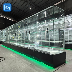 Vitrine de magasin en verre trempé avec éclairage LED, comptoir, unité verrouillable, <span class=keywords><strong>porte</strong></span> <span class=keywords><strong>coulissante</strong></span>, design moderne, équipement d'exposition de magasin - Product Image 4
