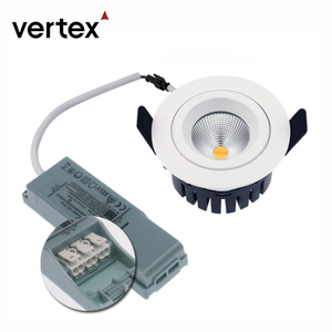 Plafonnier encastré rond en aluminium 6W 8W, 3 températures de couleur, lumière LED COB dimmable, matériaux isolants pouvant être placés au <span class=keywords><strong>plafond</strong></span> - Product Image 3