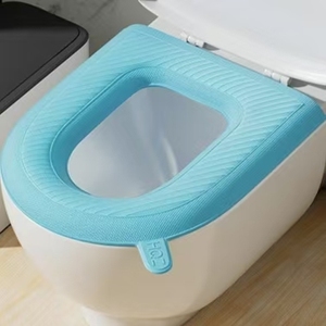 Fundas de asiento de inodoro de animales de dibujos animados, cubierta de <span class=keywords><strong>tapa</strong></span> suave, cierre cálido <span class=keywords><strong>Universal</strong></span>, alfombrilla de herramientas, juego de cojines para Baño - Product Image 2