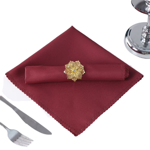 Serviette <span class=keywords><strong>de</strong></span> <span class=keywords><strong>table</strong></span> réutilisable en tissu satiné polyester imprimé moderne multicolore pour mariage, restaurant, maison - Product Image 1