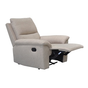<span class=keywords><strong>Fauteuil</strong></span> inclinable moderne en tissu avec porte-gobelet, cadre en bois manuel et fonction extensible, canapé individuel pour salon - Product Image 4