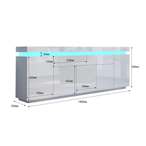 Sang Trọng Nhà Bếp Hiện Đại Phòng Ăn Giao Diện Điều Khiển Bảng Đứng Tự Chọn Thanh Tủ Phòng Khách Màu Trắng Cao Bóng Gỗ Lưu Trữ Sideboard - Product Image 6