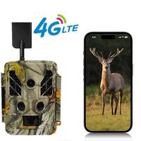 Caméra de chasse à la faune 4G Lte Caméra de surveillance sur sentier SIM Sans fil 940 Vision nocturne sans flash pour la chasse