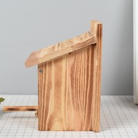Nouvelle Volière Extérieure XL Écologique en Bois pour Perroquets et Canaris – Nid de Reproduction et d'Éclosion pour Oiseaux de Compagnie avec Motif Animalier