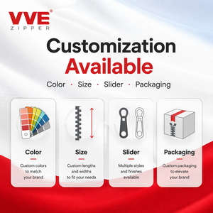 Professionnel, robuste et résistant # 15 Fermetures éclair doubles en résine à extrémités ouvertes avec dents plaquées or pour vestes et tentes de luxe, support OEM <span class=keywords><strong>VVE</strong></span> - Product Image 2