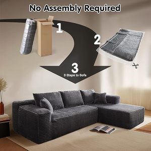 EU <b>Modern</b> Luxury Brown Velvet Rectangle Sectional Romantic Home Hotel Living Room Set Sponge Fabric Corner <b>Bed</b> Apartments - Product Image 4