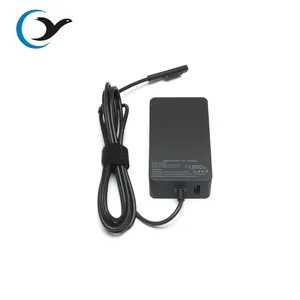 Adaptor daya laptop, pengganti adaptor Laptop 15V 4A 65W untuk Microsoft Surface Pro X 7 6 5 4 3 laptop 1 2 3 Go 1 2 grosir