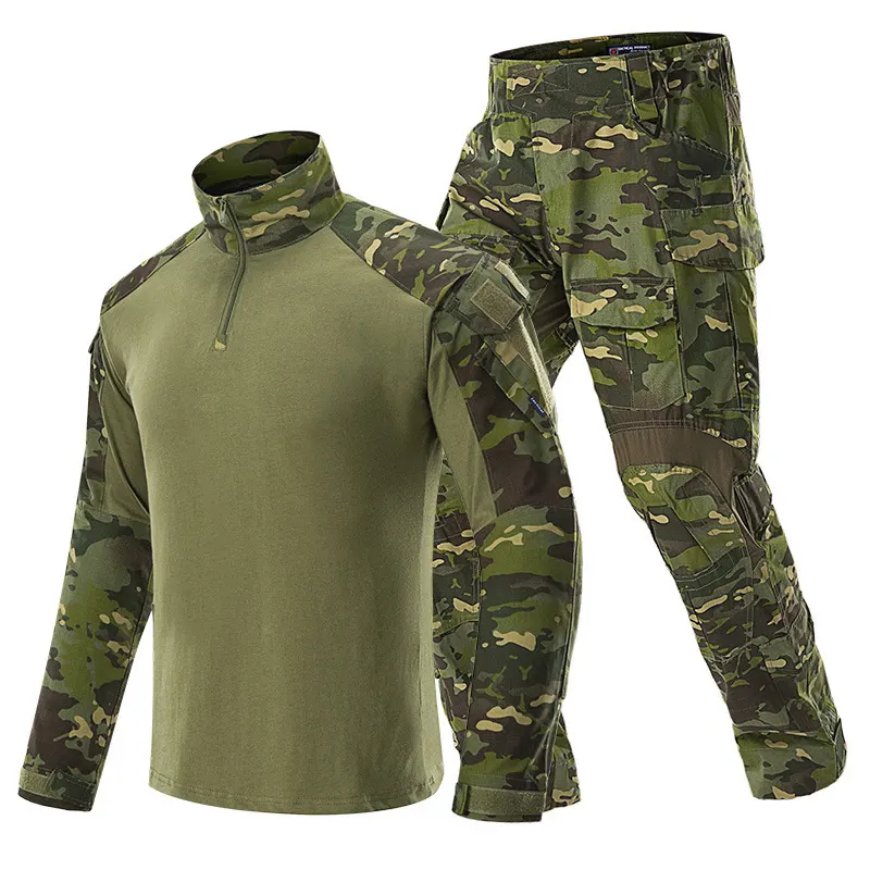 Men's Tactical Suits Long Sleeve Outdoor Uniforms Combat Shirt and Pants