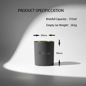 ภาชนะใส่เทียนแก้วทนความร้อนอย่างดี ฝาโลหะแบนสีทอง ฝาบาง บรรจุภัณฑ์กล่องด้านบนเคลือบเงาสีขาว ขวดเทียนขนาด 10 ออนซ์ - Product Image 5
