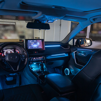 Éclairage intérieur LED pour Toyota RAV4 2020-2023, mise à niveau de l'éclairage automatique, symphonie de couleurs magiques avec éclairage ambiant coloré LED