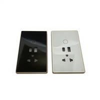 Prise intelligente Wi-Fi US en verre trempé, prise tactile intelligente pour maison connectée, sans fil neutre, contrôle à distance par application, interrupteur mural compatible Google Alexa