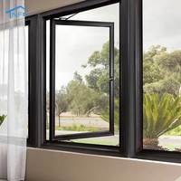 Ventana abatible de aluminio NF personalizada con 10 años de garantía Diseño moderno y pantalla incorporada para uso en el hogar y la Oficina Cocina