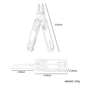 คีมสแตนเลสพับได้อเนกประสงค์สำหรับการอยู่รอดกลางแจ้ง - Product Image 3
