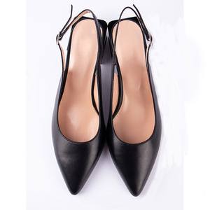 Zapatos de Tacón Alto con Punta Cerrada y Tacón Cuadrado para Mujer, con Logotipo Personalizado del Fabricante, Zapatos de Vestir con Tira Trasera - Product Image 2