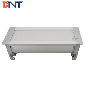 BNT Aluminum Conference Table Custom Power Rotary Desktop Socket Manual Flip Up UK Socket for Office