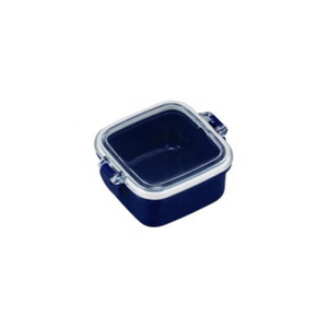 Japanese Dark Blue Square Glass Cover Polypropylene Bento Lunch Box