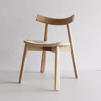 Chaises en rotin modernes de luxe, table de salle à manger, 4 chaises pour hôtel, restaurant, mobilier de salle à manger, chaises en corde avec pieds en bois massif nordique