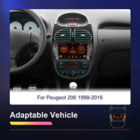 Autoradio Podofo 7'' 2+64G avec Carplay/Android Auto sans fil, GPS/WiFi/BT/FM/RDS pour Peugeot 206 1998-2016/Pour Citroën C2 2004-2008