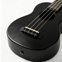 Black Soprano Ukulele 4 String Mini Acoustic Guitar,Lightweight Uke for Beginners, Kids, Adults,Travel,Music Lessons&Gift Giving