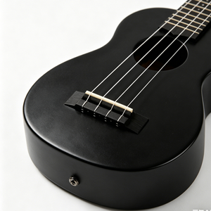 Ukulélé soprano noir à 4 cordes, mini guitare acoustique légère, idéal pour les débutants, les enfants, les adultes, les voyages, les cours de musique et les cadeaux - Product Image 3