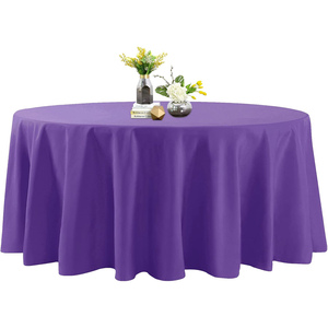 Retailer 108 Inch <b>Round</b> Woven Polyester Washable Waterproof Oilproof <b>Tablecloth</b> for Wedding Party Dining Banquet - Product Image 1